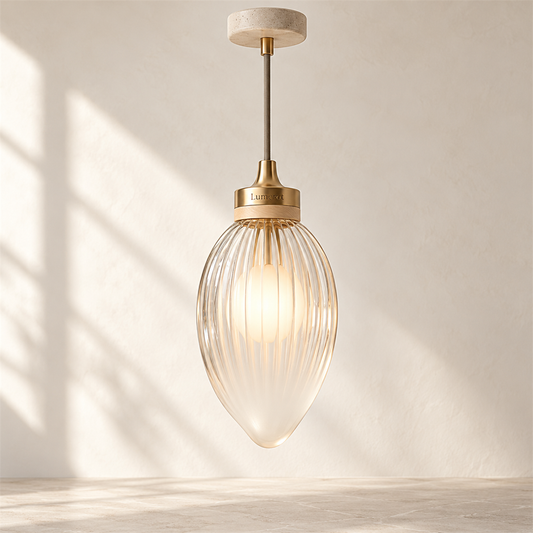 Lumerot Solis Ribbed Glass Pendant - main product view